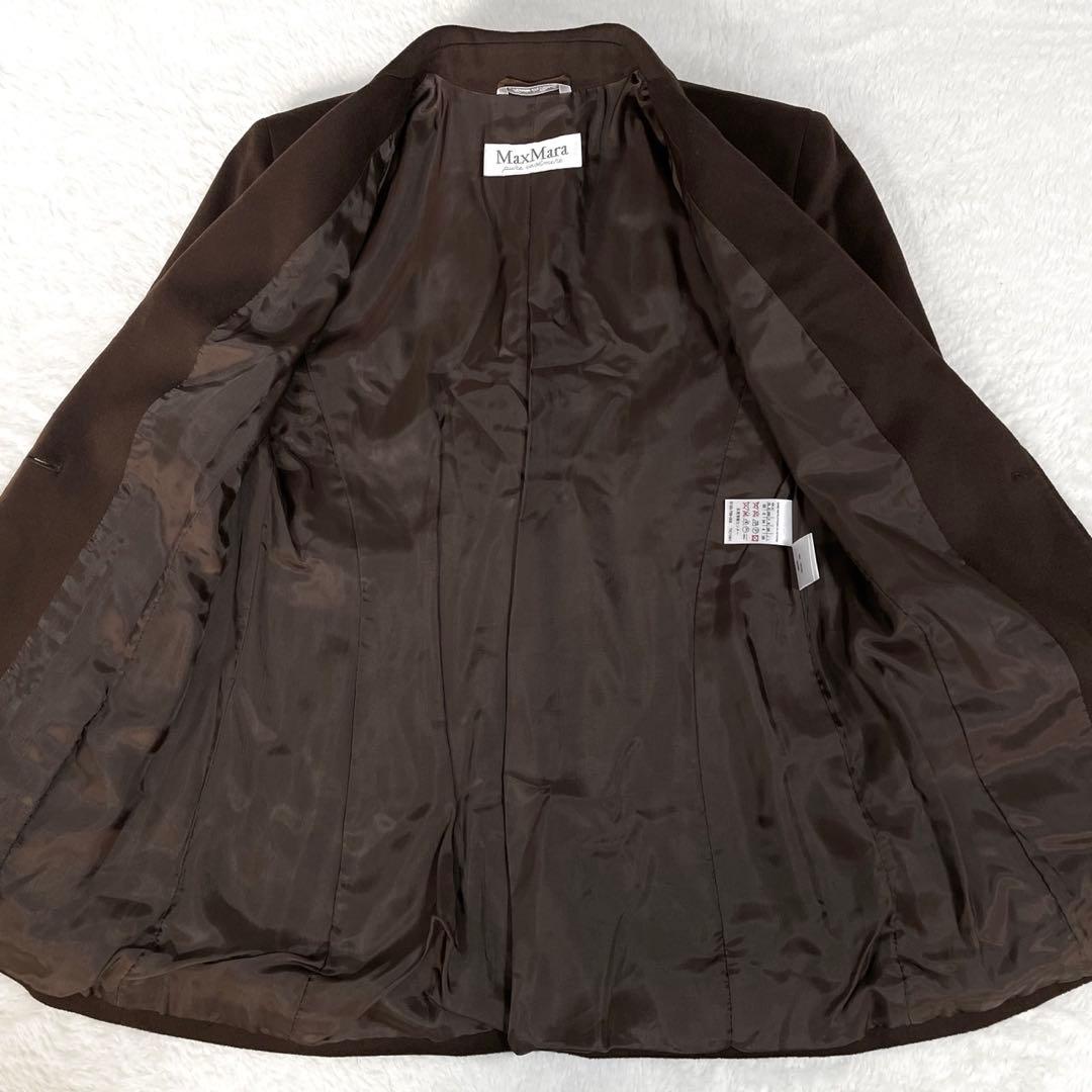 極美品● マックスマーラ テーラードジャケット カシミヤ100% ブラウン