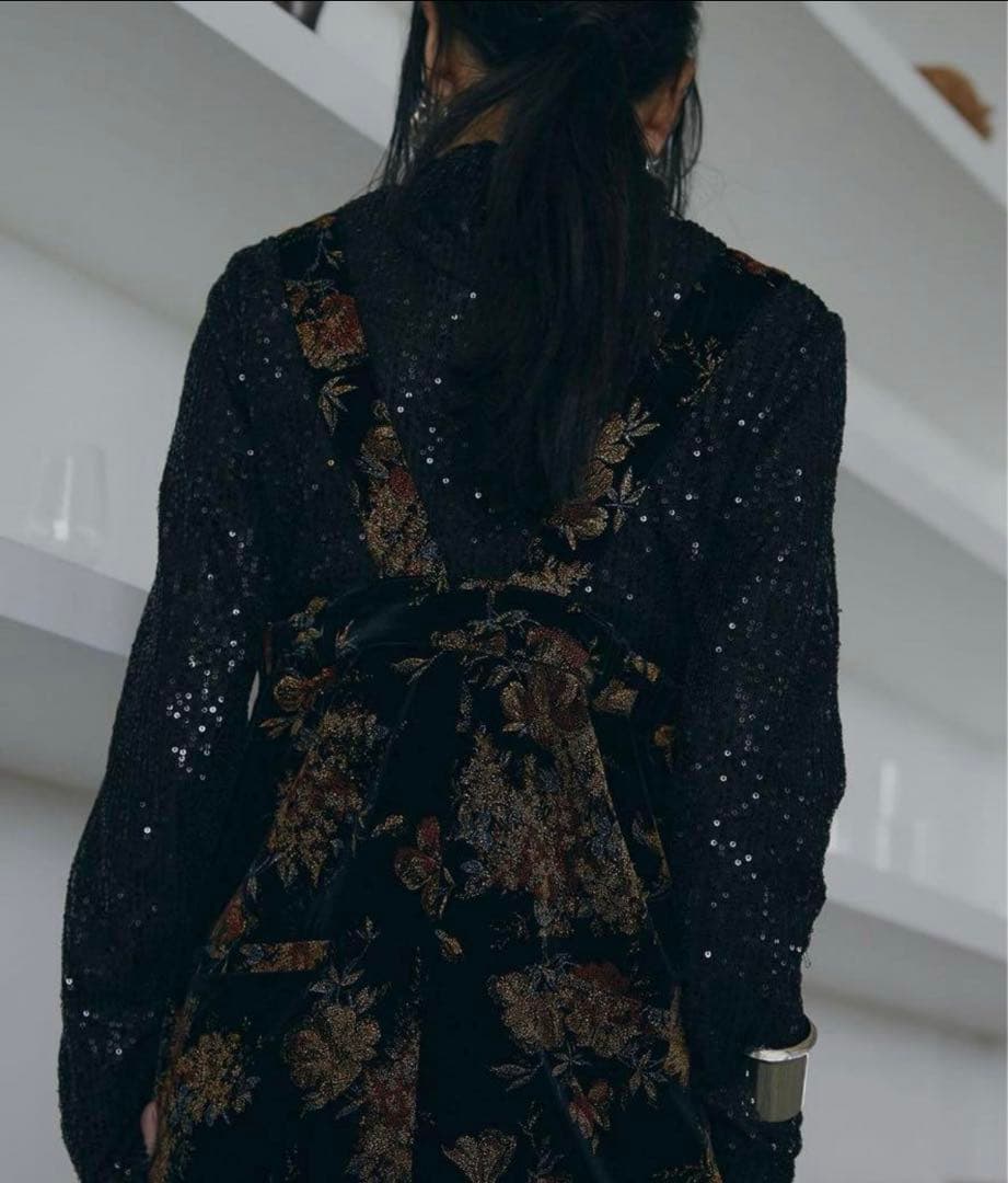 アメリ/FLOWER PRINT VELOUR PANTS