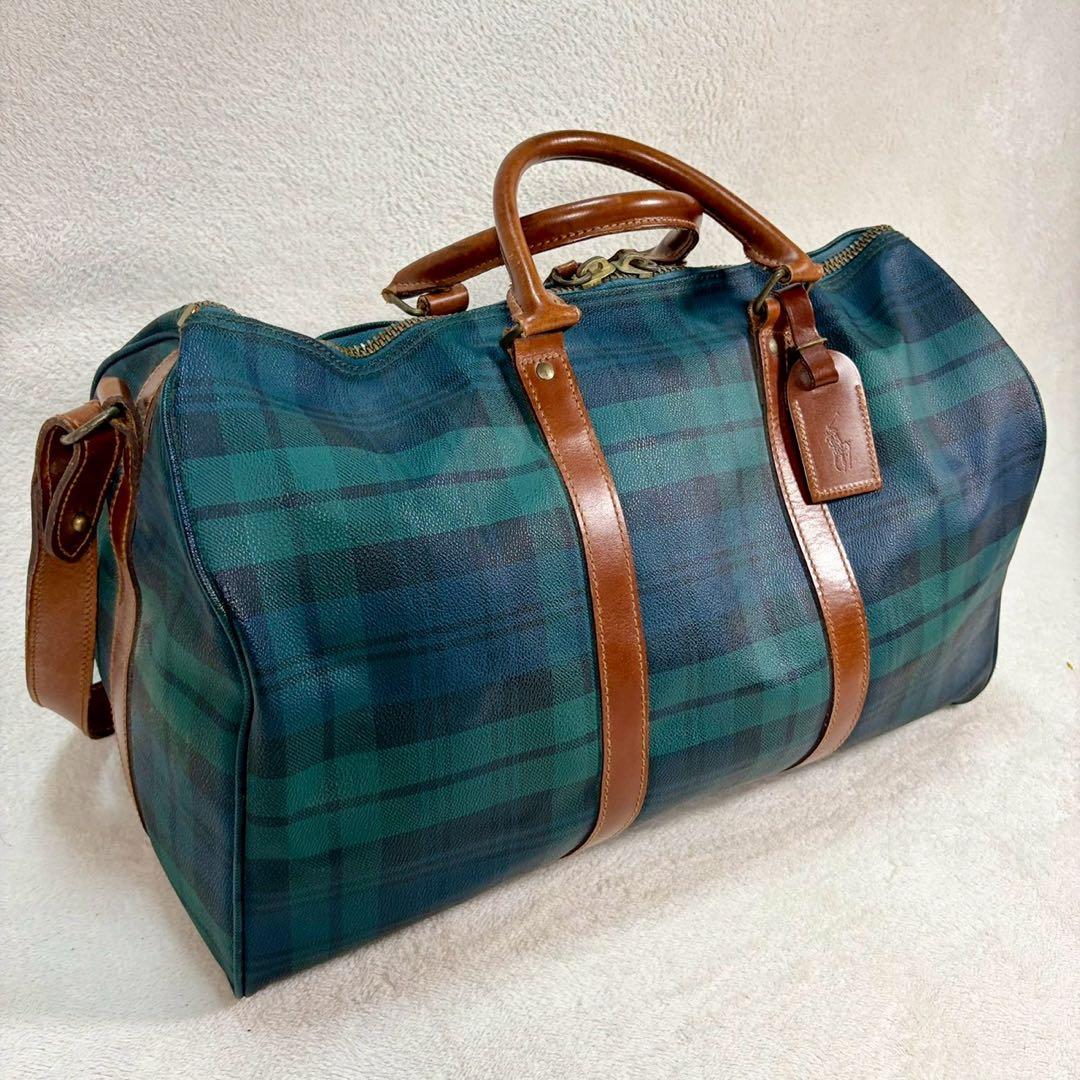 【美品✨】ポロラルフローレン　ボストンバッグ　旅行カバン 2way 大容量PVC