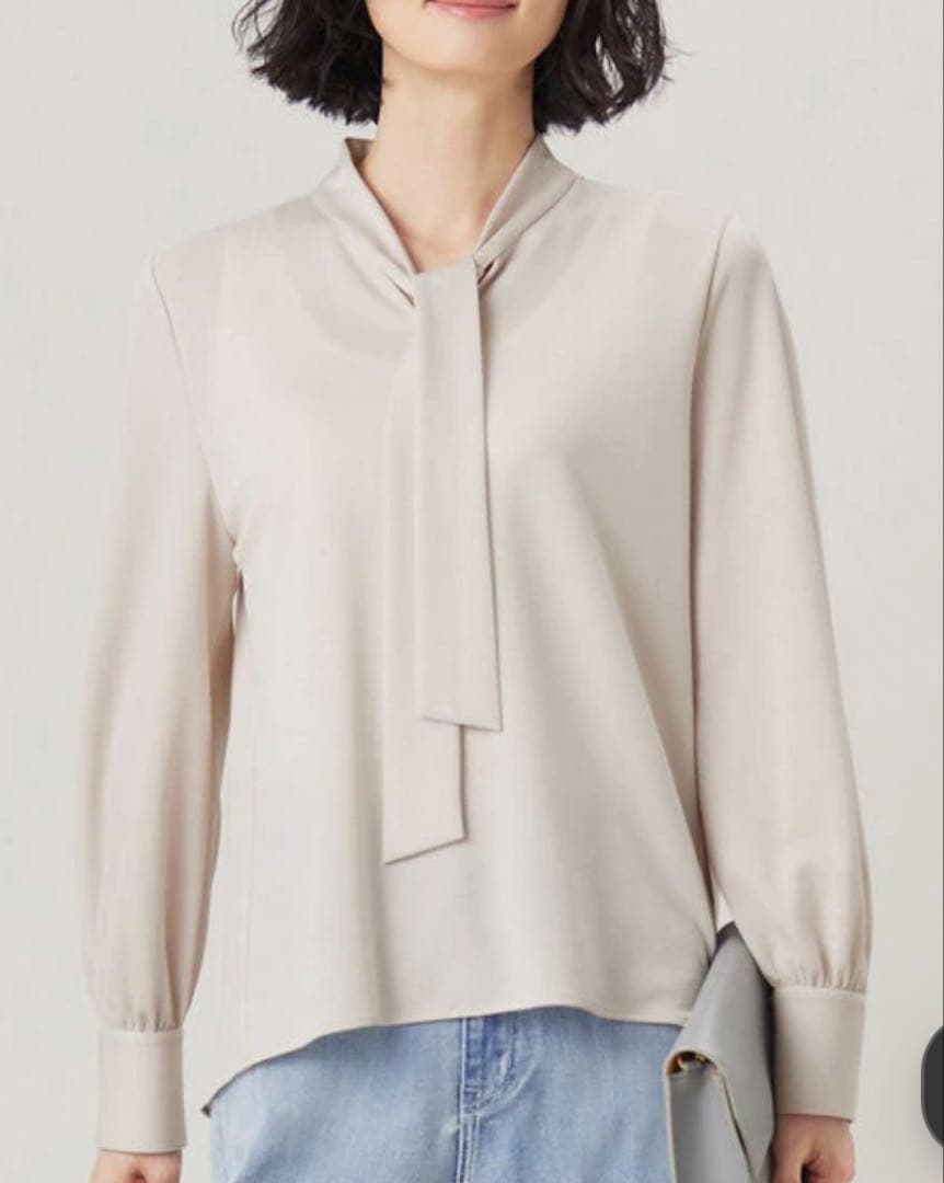 新品タグ付き　オンワード　自由区　【洗える】アムンゼンジャージー ブラウス