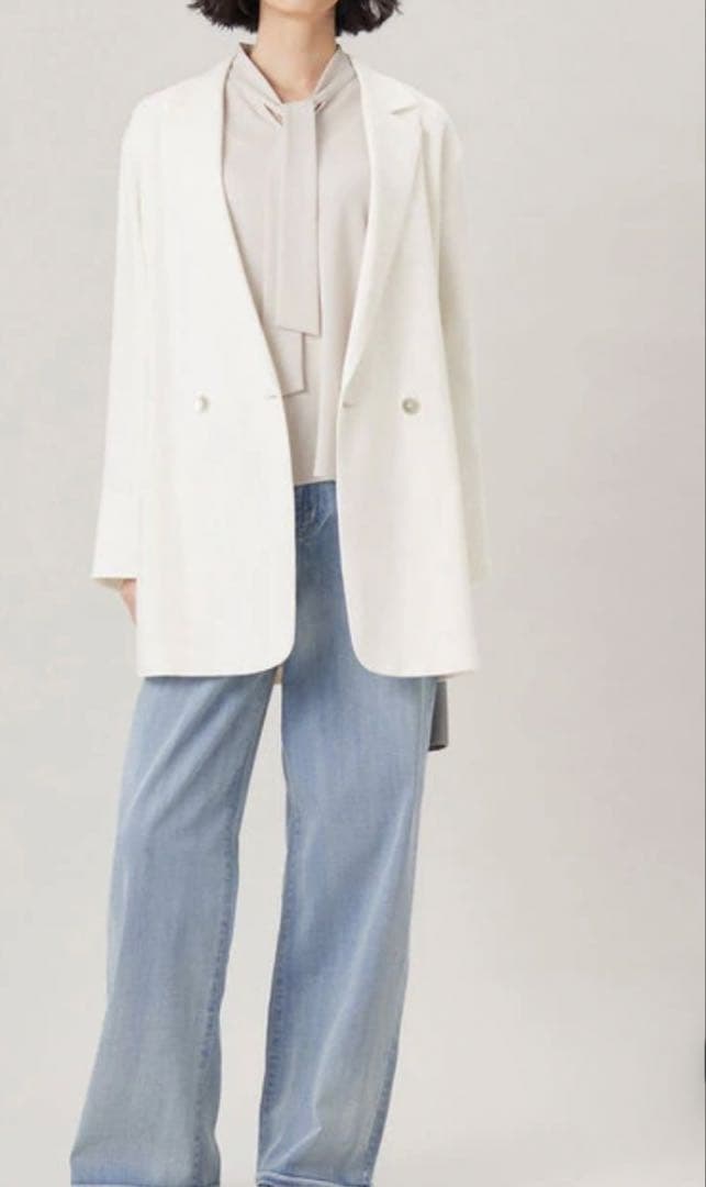 新品タグ付き　オンワード　自由区　【洗える】アムンゼンジャージー ブラウス