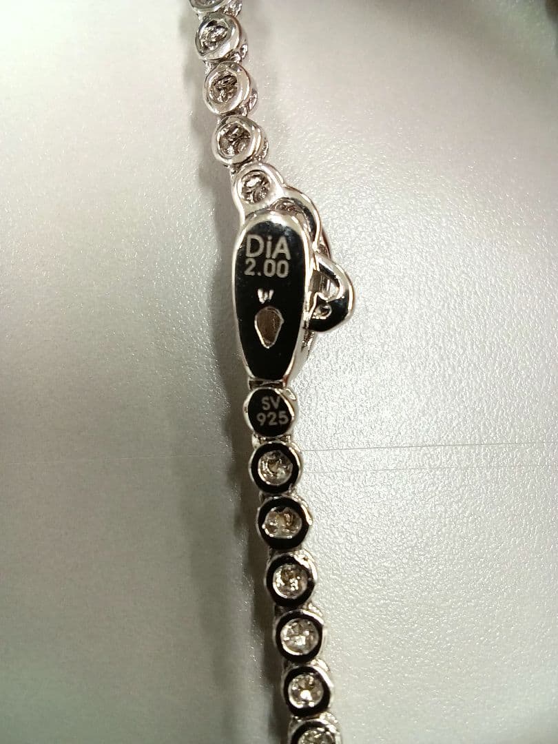 シルバー925 テニス チェーンネックレス 45cm