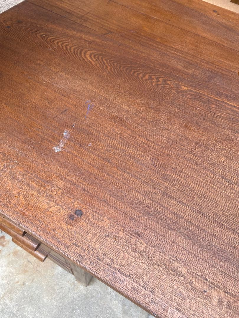 vincent 木製デスク 昭和レトロ 古道具 両袖机