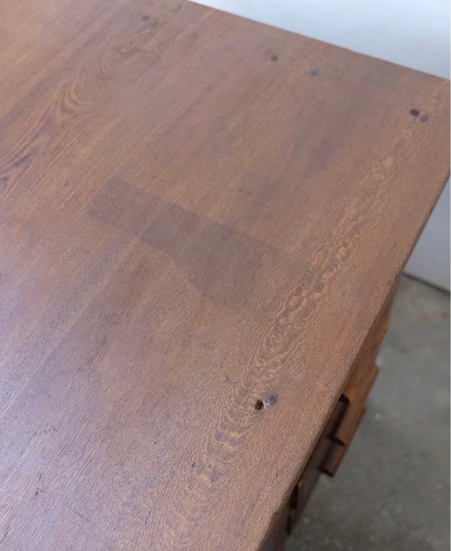 vincent 木製デスク 昭和レトロ 古道具 両袖机