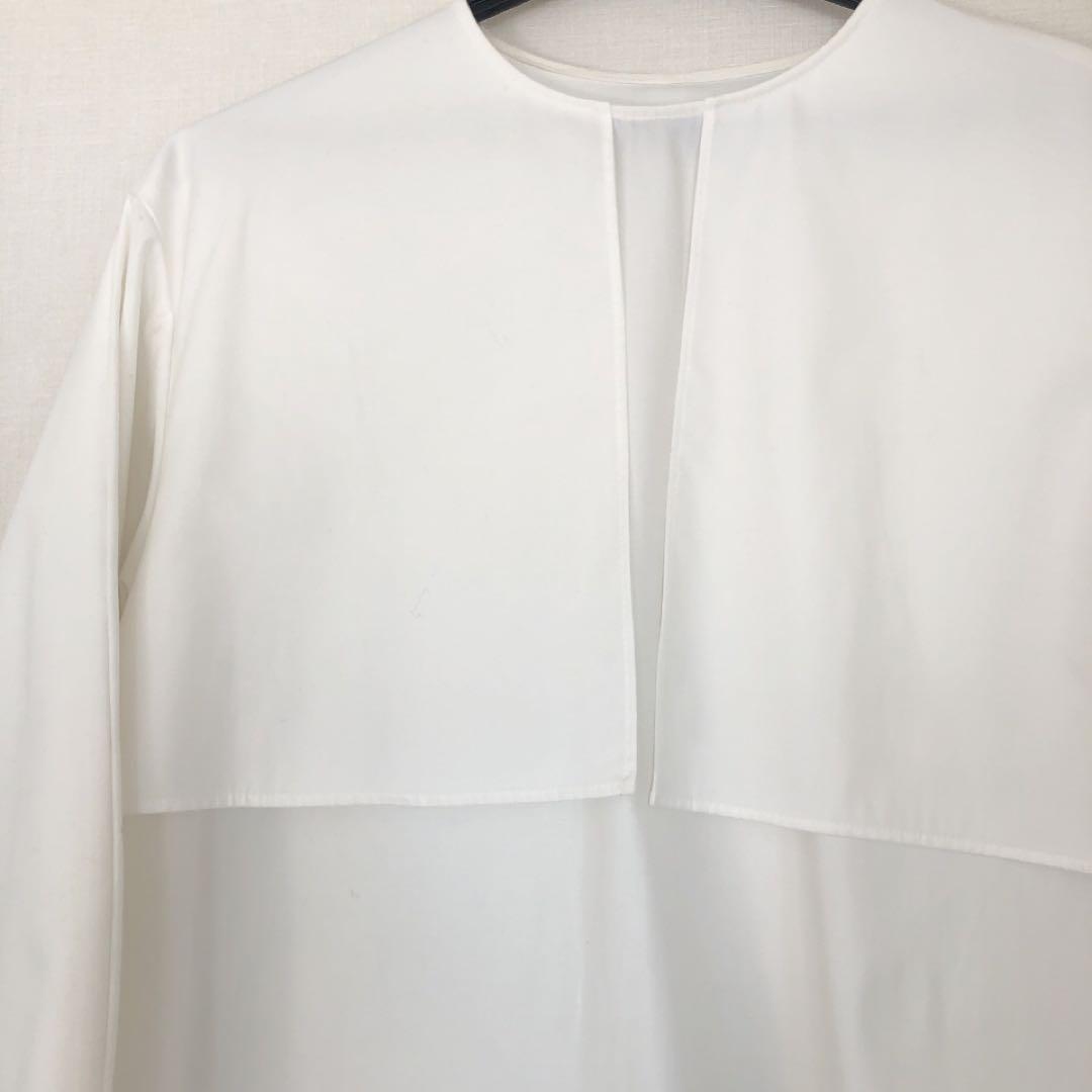 美品！LOHEN ケープブラウス　ホワイト 長袖 シャツ　ローヘン