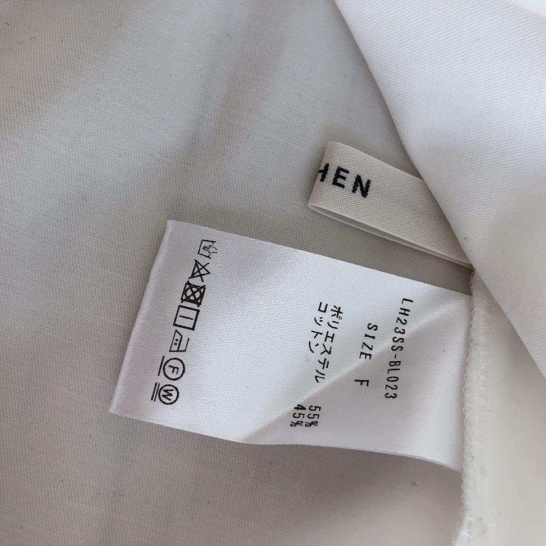 美品！LOHEN ケープブラウス　ホワイト 長袖 シャツ　ローヘン