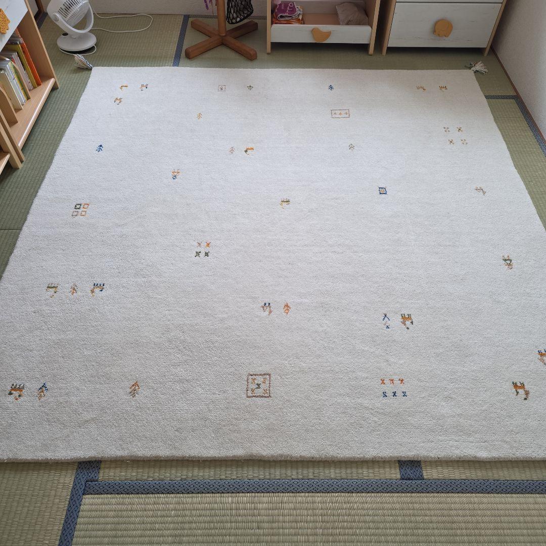 m*n様 グラムスタイル ギャッベ ラグ 絨毯 2畳 190x190cm アイボ
