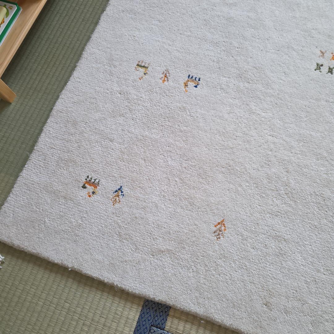 m*n様 グラムスタイル ギャッベ ラグ 絨毯 2畳 190x190cm アイボ