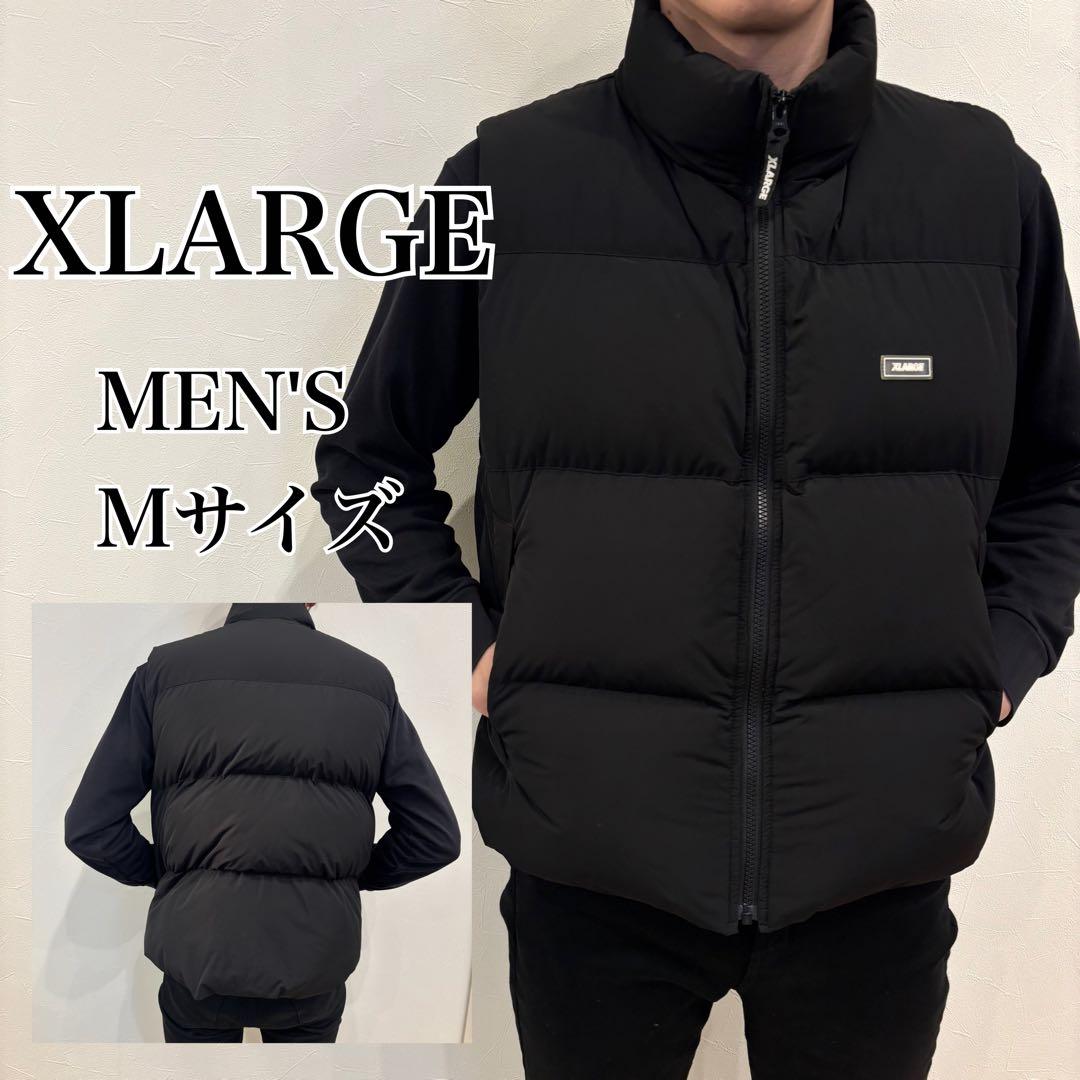 【美品】エクストララージ ダウンベスト ボックスロゴト　ブラック　M