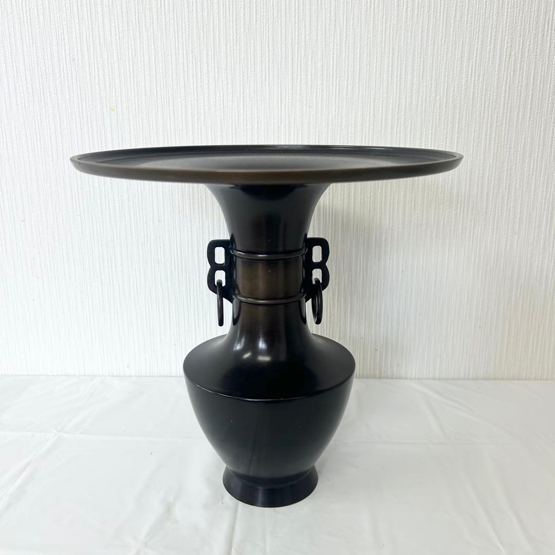 ❤️セール価格❤️花器　立花瓶　銅器　銅製　池坊　耳付き