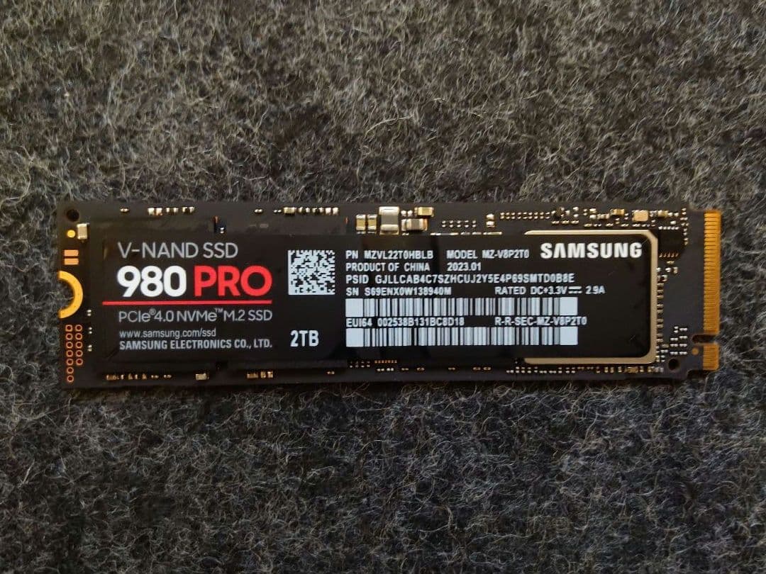 内蔵型SSD Samsung 980 PRO 2TB SSD