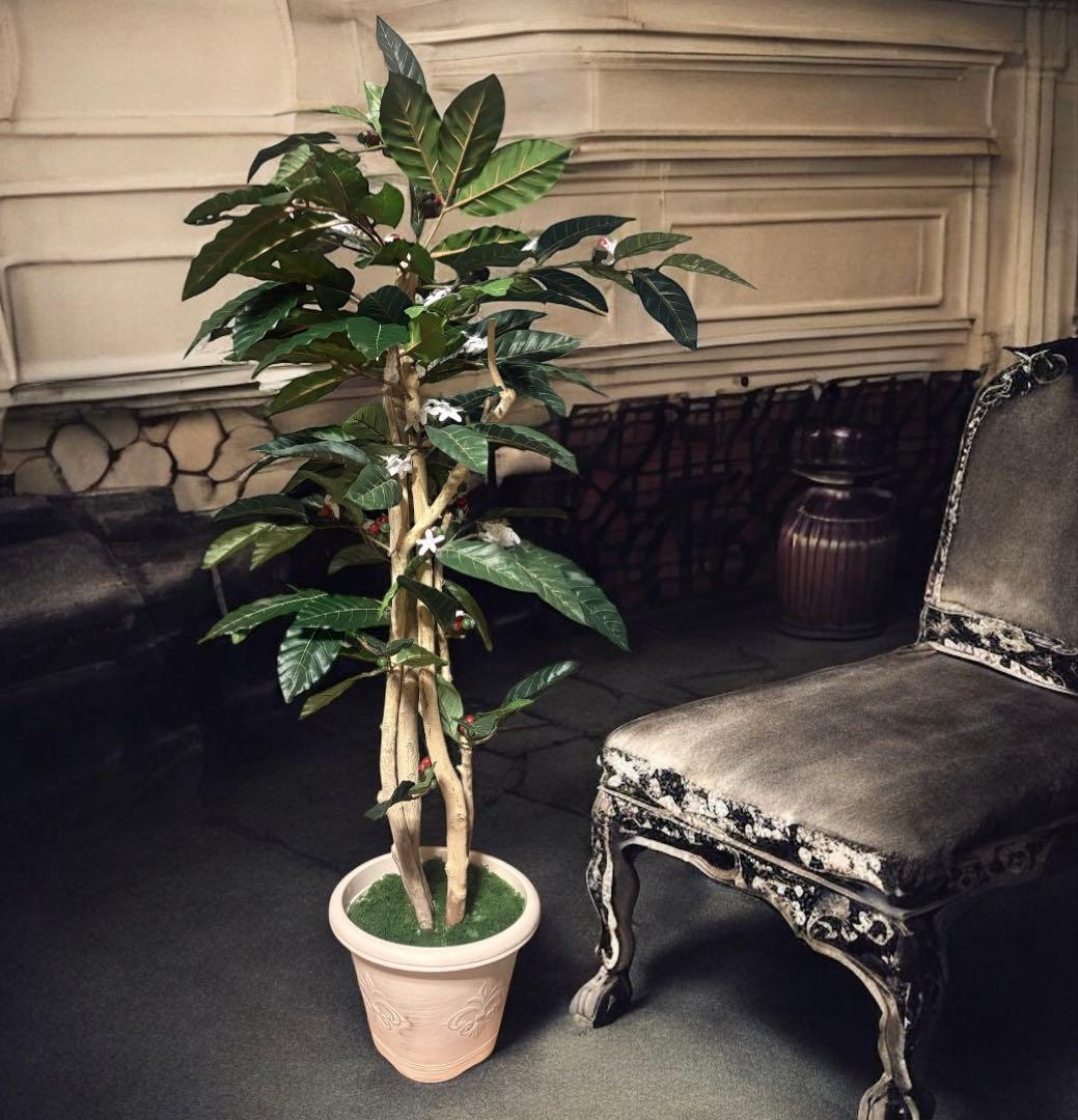 光触媒　人工観葉植物　ウォールグリーン　フェイクグリーン　コーヒーの木12162