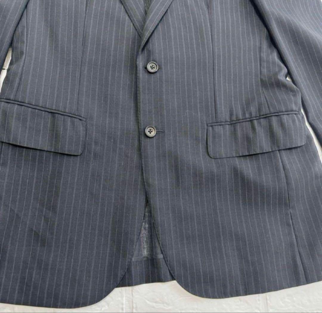 BURBERRY LONDON ストライプ 背抜き 裏地ロゴ 薄手