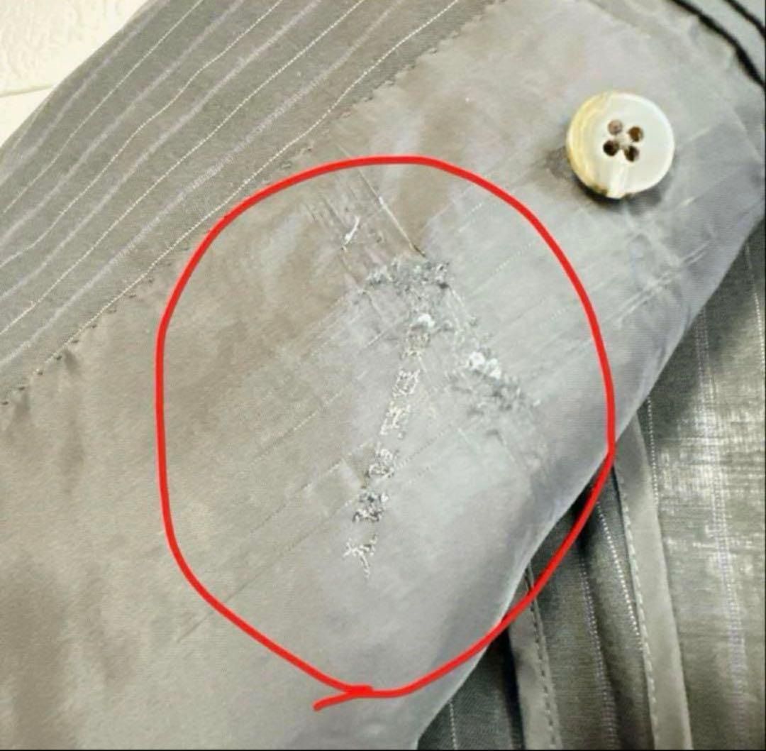 BURBERRY LONDON ストライプ 背抜き 裏地ロゴ 薄手