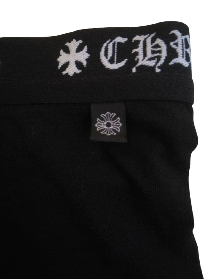 新品同様・未使用品 CHROME HEARTS ブラックショートボクサーパンツ