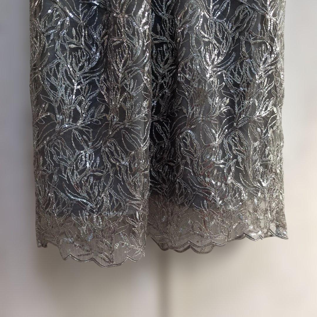 レジャ Leja チュールフラワースパンコールワンピースドレス　S　結婚式　二次