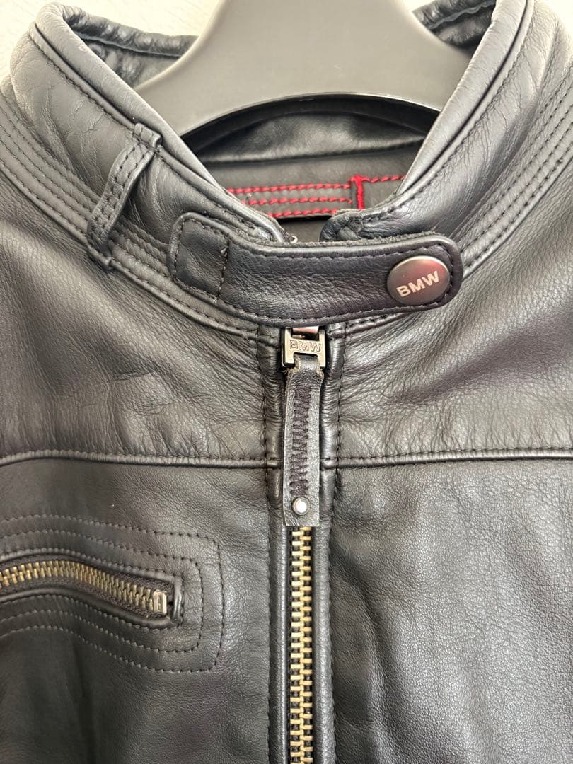  バイク用 レザージャケット ブラック/ホワイト レディース