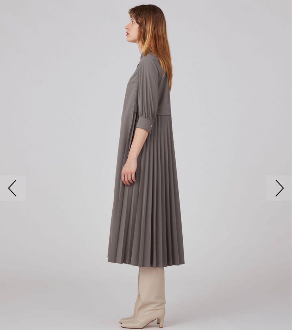 おススメ‼️Ballsey スパンブロード バックプリーツシャツワンピース　グレー