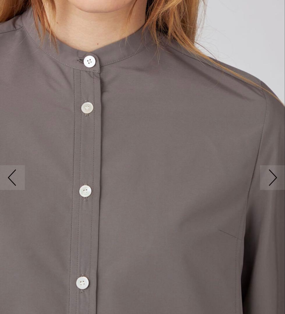 おススメ‼️Ballsey スパンブロード バックプリーツシャツワンピース　グレー