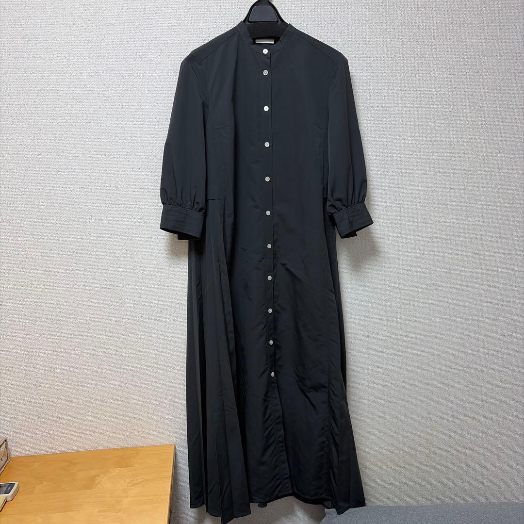 おススメ‼️Ballsey スパンブロード バックプリーツシャツワンピース　グレー