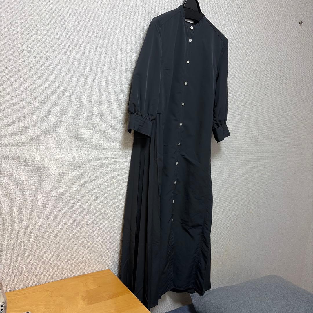 おススメ‼️Ballsey スパンブロード バックプリーツシャツワンピース　グレー