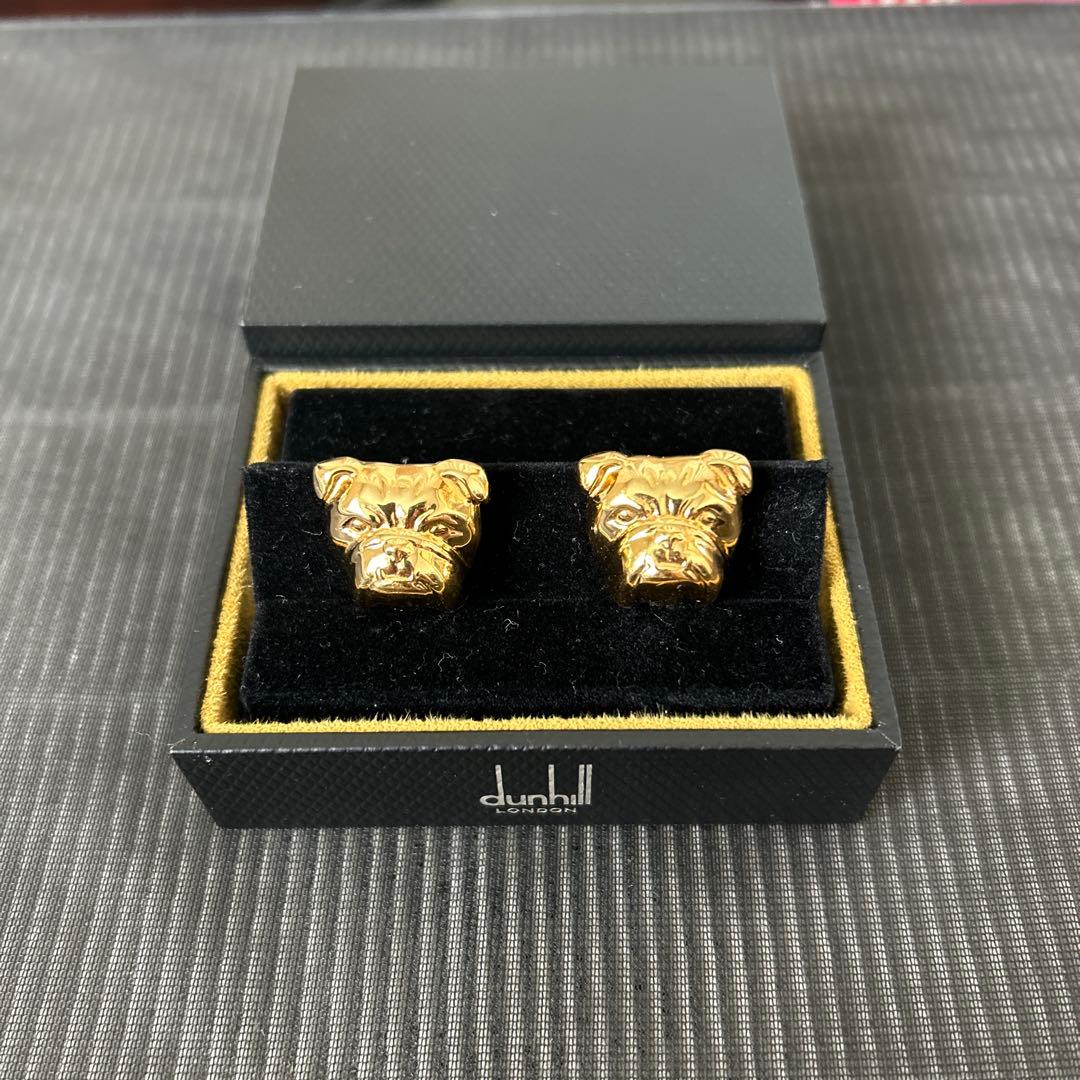 dunhill 犬の頭部デザイン カフリンクス