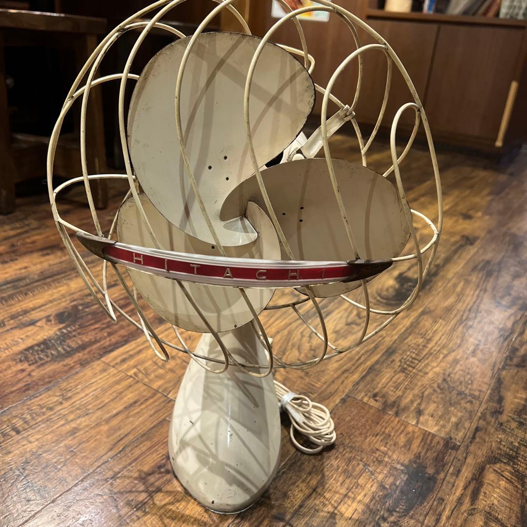 HITACHI レトロ扇風機 クリーム色