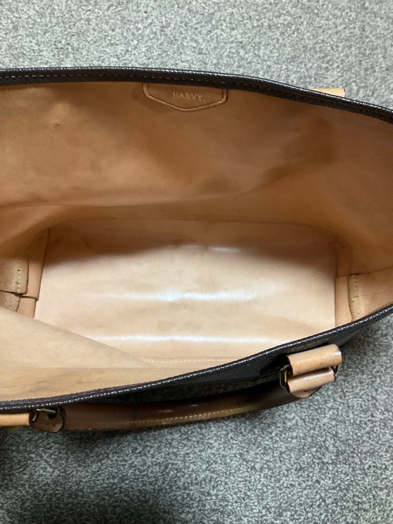 HARVY. Frasco トートバッグ Small ブラウン ヌメ革 外側美品