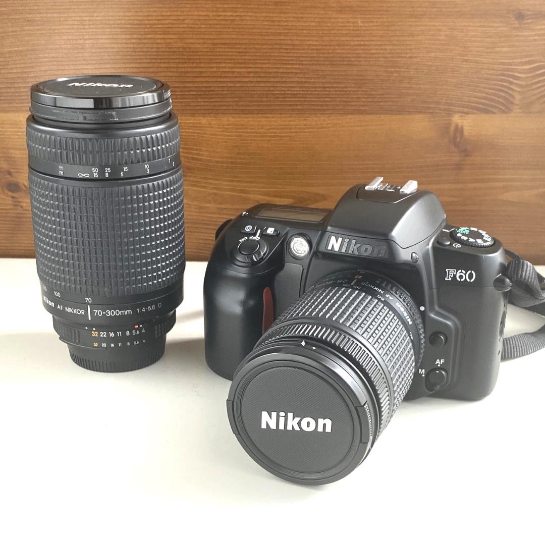 動作確認済 ニコン Nikon F60 一眼レフフィルムカメラWレンズセット