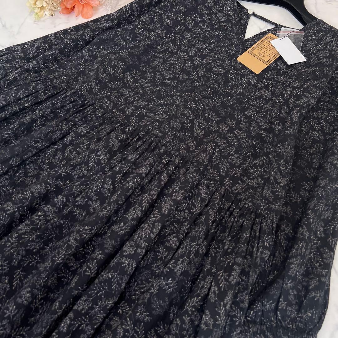 タグ付 BEARDSLEY ビアズリー リーフ プリント ワンピース