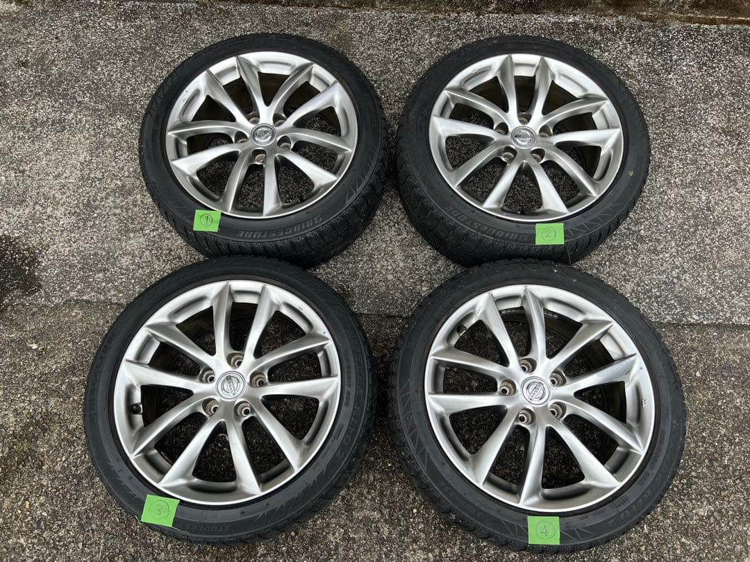 V36 純正ホイール、205/50R17 スタッドレス 4本セット