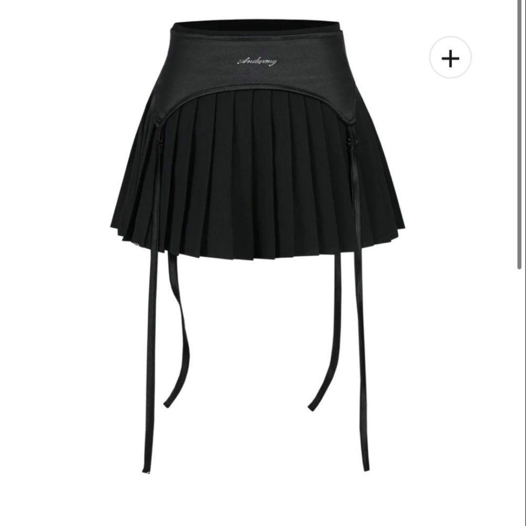 スカート ANDWANG AND Garter mini skirt black S