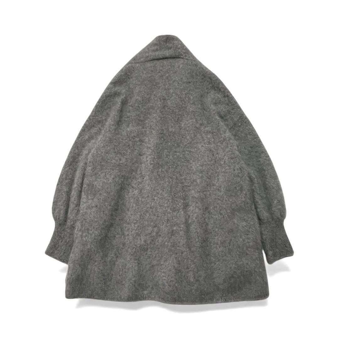 NOBLE ノーブル ファーニットパフカーディガン ラクーン グレー系