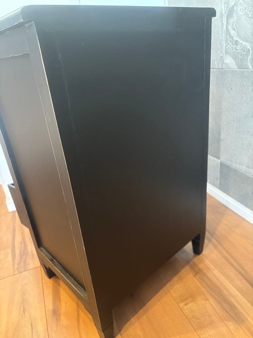 ブラック 3段チェスト