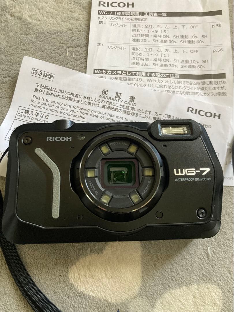 専用 RICOH WG-7 ブラック 本格アウトドアカメラ水中撮影 Webカメラ