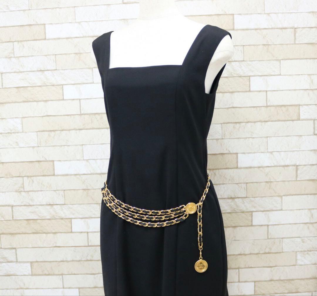 シャネル CHANEL ベルト チェーンベルト ココマーク 3連 ヴィンテージ