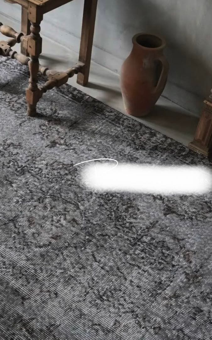 ヴィンテージラグ　トルコ　オーバーダイ110×210