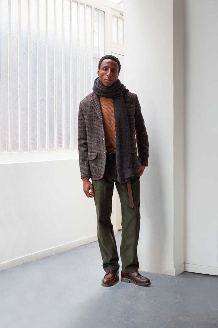 【美品】DE BONNE FACTURE ハリスツイードジャケット フランス製