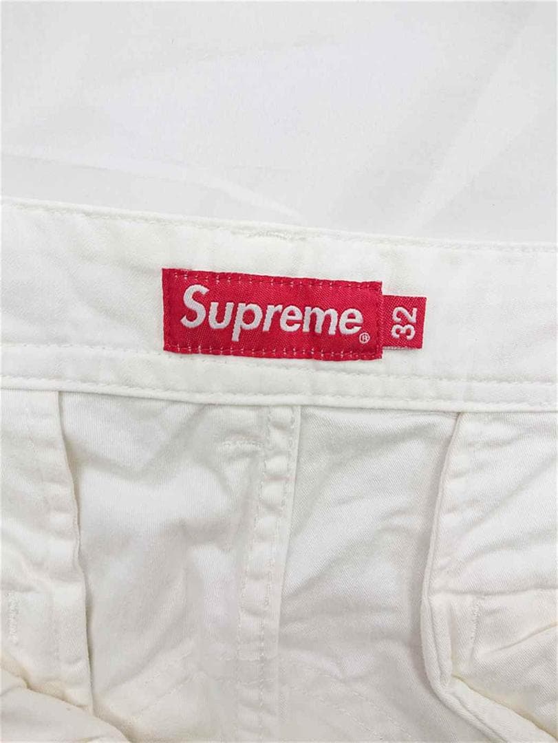 ■シュプリーム ホワイト カーゴパンツ 32