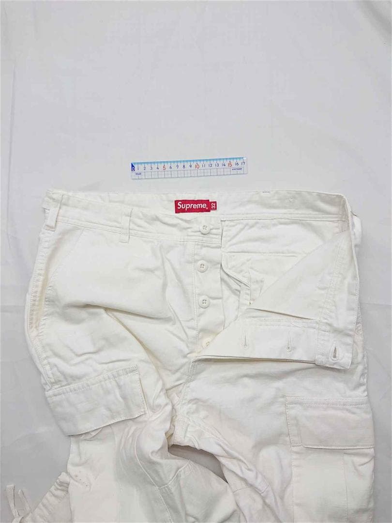 ■シュプリーム ホワイト カーゴパンツ 32