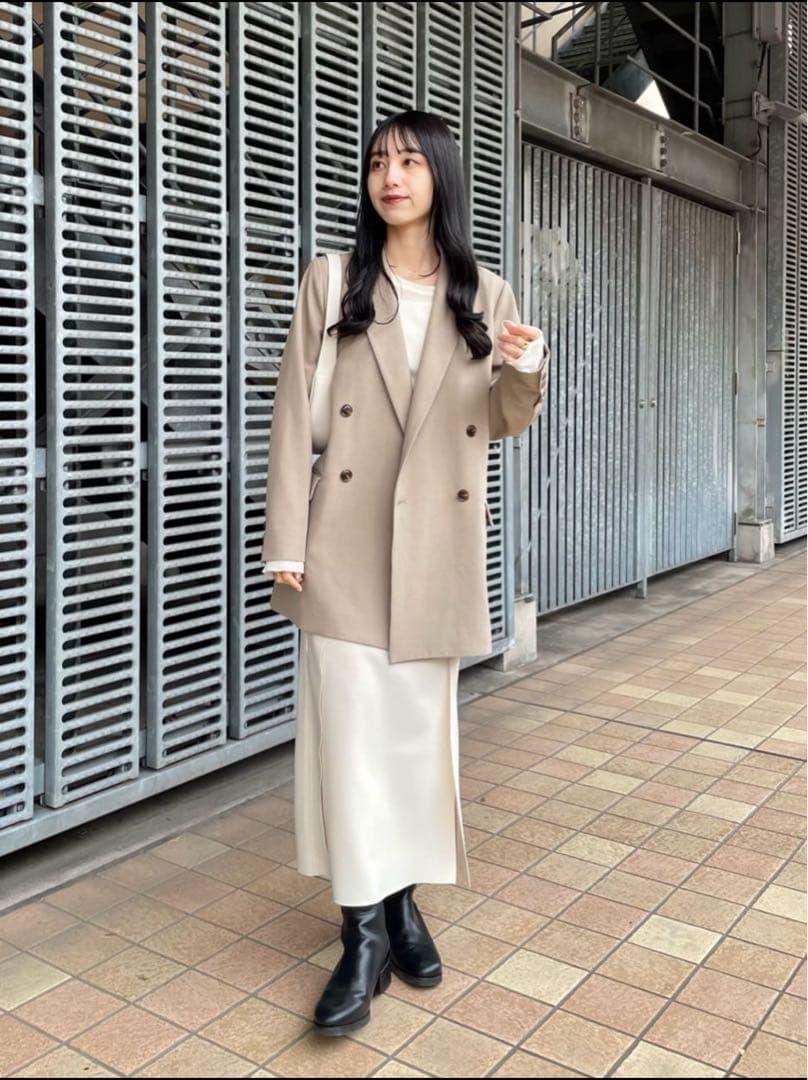 【CAPRICIEUX LE'MAGE】Wテーラージャケット/グレージュ