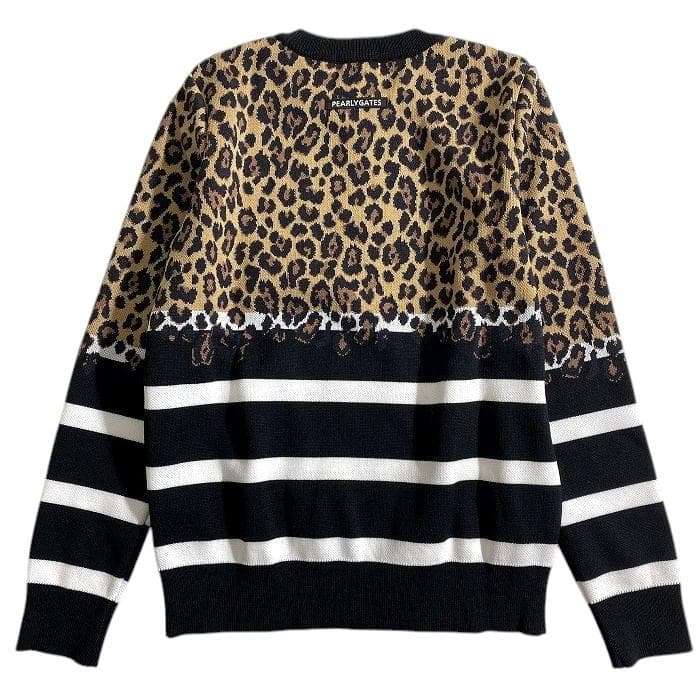 パーリーゲイツ ゴルフ 日本製 ボーダー柄 ニット プルオーバー 長袖 ウェア