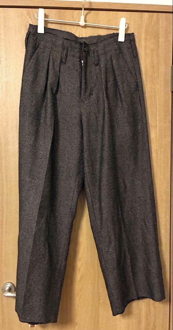 パンツ 25awANCELLM \"SHRINK WOOL WIDE SLACKS