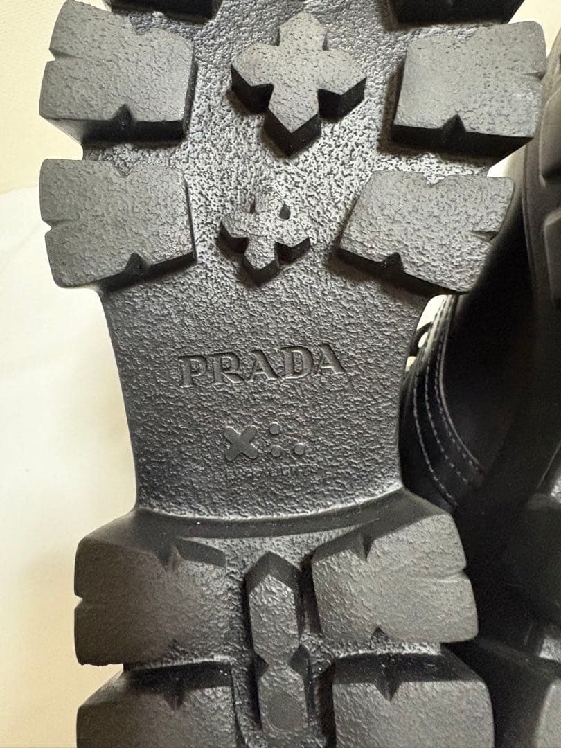【新品未使用】PRADA Re-Nylon レザー モノリス ブーツ　黒　36