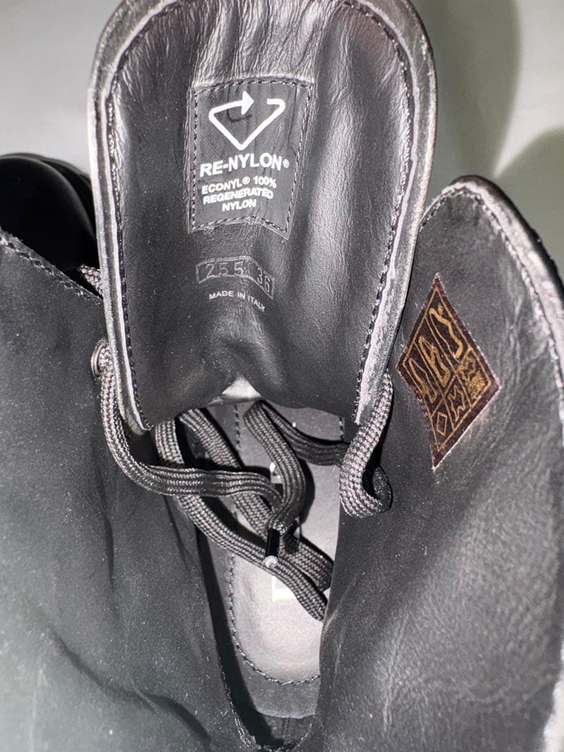 【新品未使用】PRADA Re-Nylon レザー モノリス ブーツ　黒　36