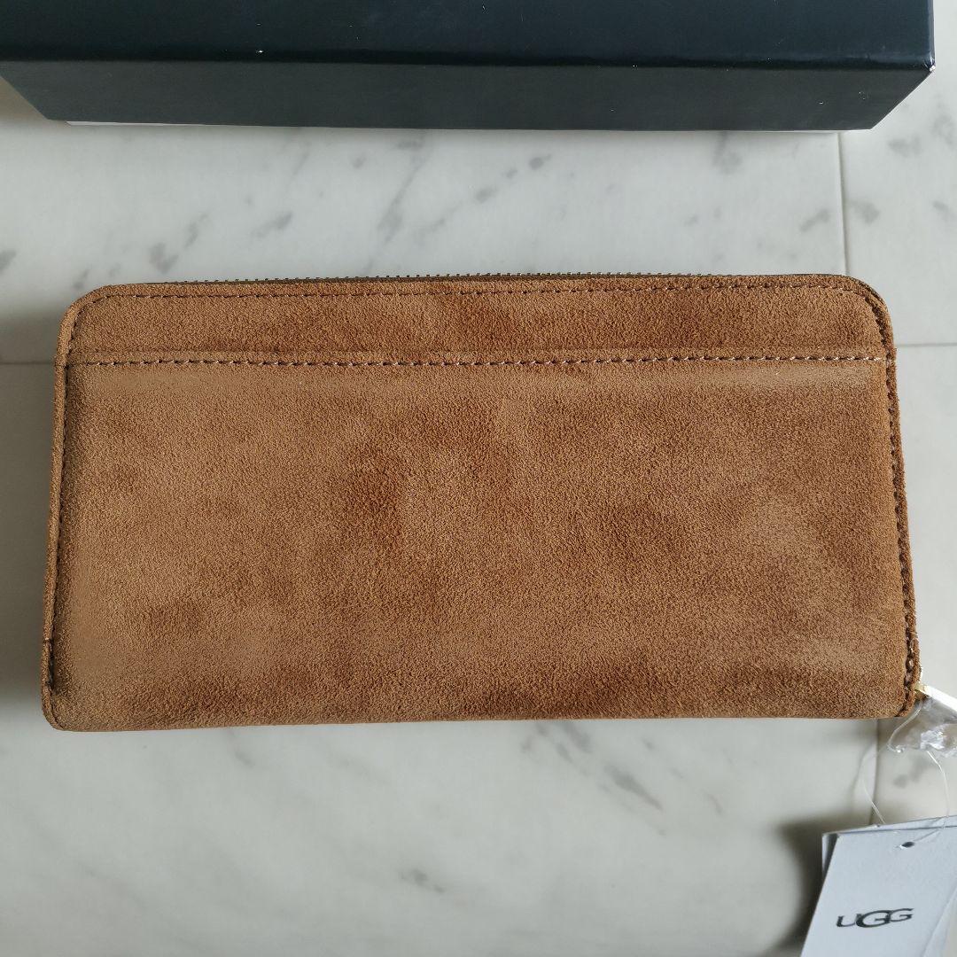 【新品・未使用】UGG スウェード ウォレット ブラウン ベージュ ファー
