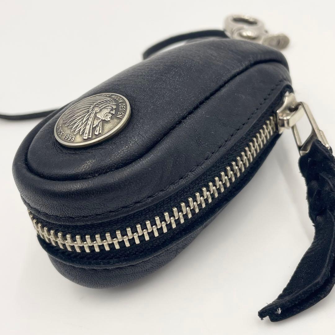 美品✨REDMOONキーケース キーフォルダー グローブレザー メダル ブラック