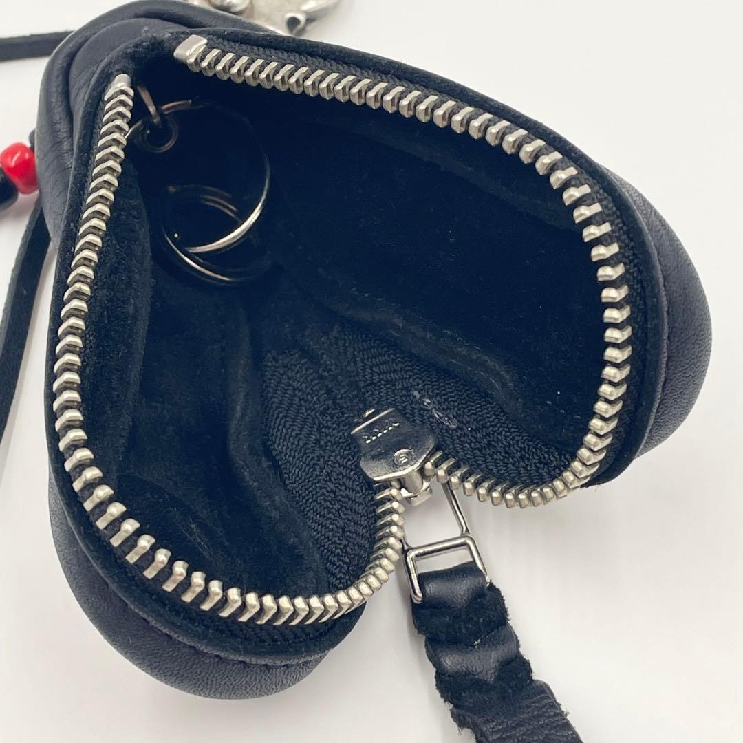 美品✨REDMOONキーケース キーフォルダー グローブレザー メダル ブラック