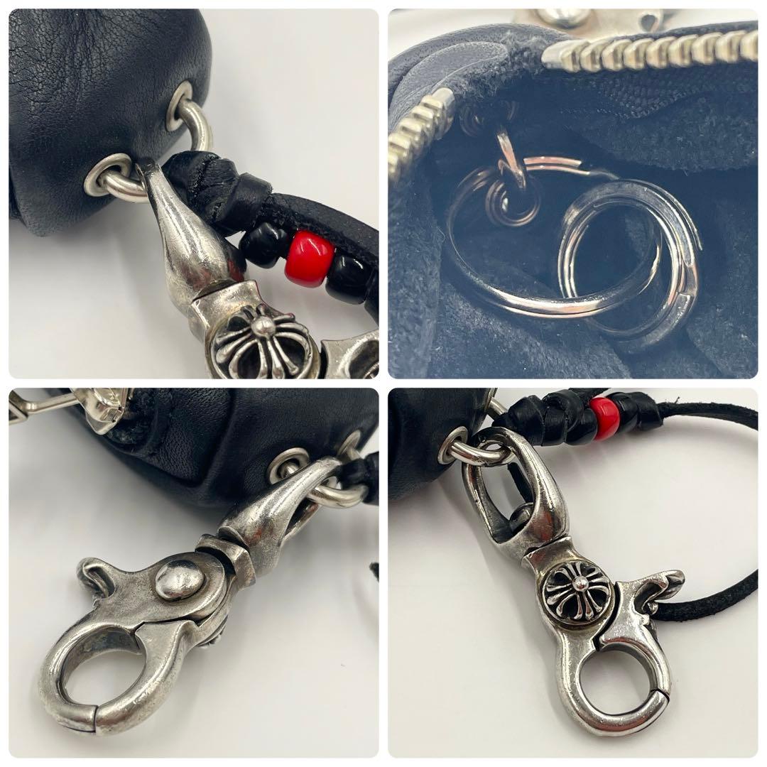 美品✨REDMOONキーケース キーフォルダー グローブレザー メダル ブラック