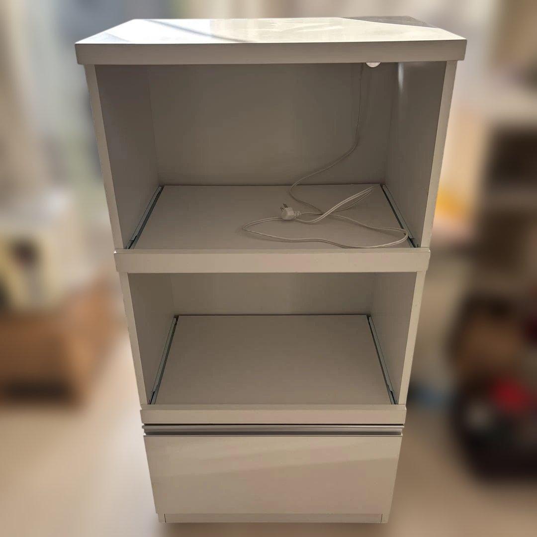 レンジ台　レンジボード　コンセント付き　ホワイト　幅60cm